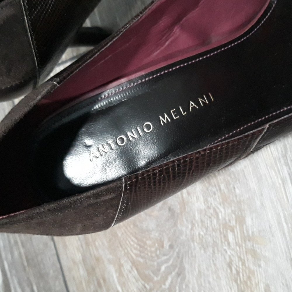 Antonio Melani Patchwork Brown Leather Heels. 8.5 - image 3